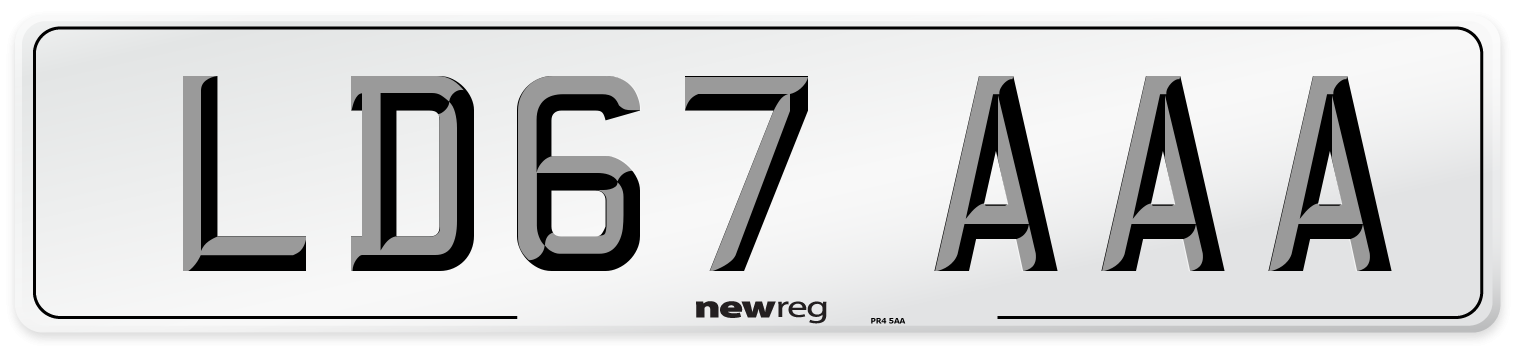 LD67 AAA Number Plate from New Reg